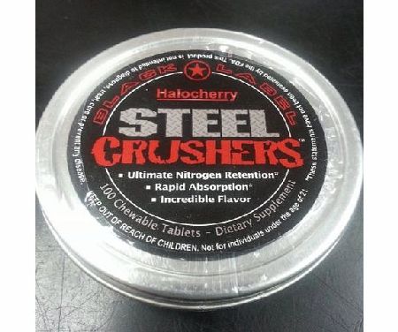 ProSupps Pro Supps Steel Crushers, Halo Cherry, 100 tablets. [Halo Bodybuilding Supplement Chewables)